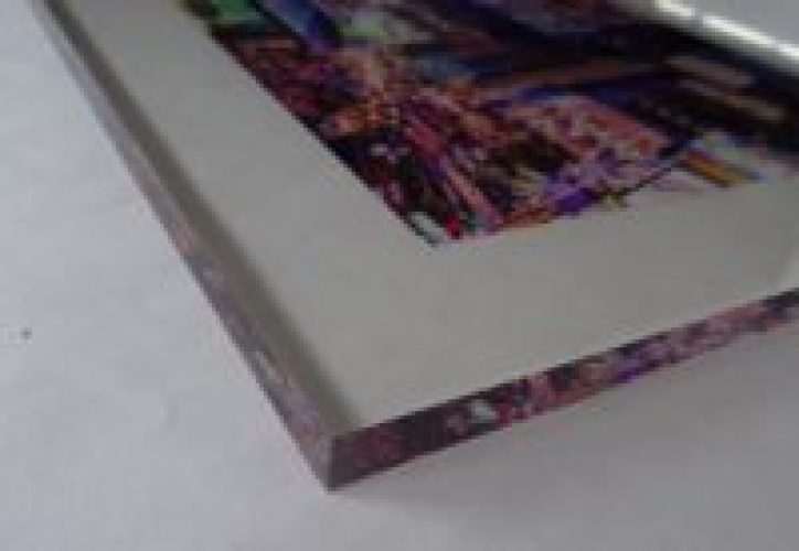 Acrylic Print- Panel Option Image shows panel around acrylic print.
