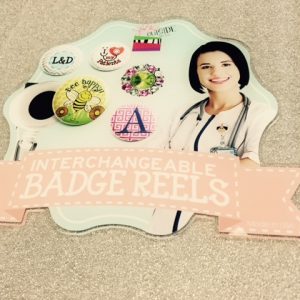 Acrylic Print Shapes-Ripple Circle with Banner Acrylic print shape option.