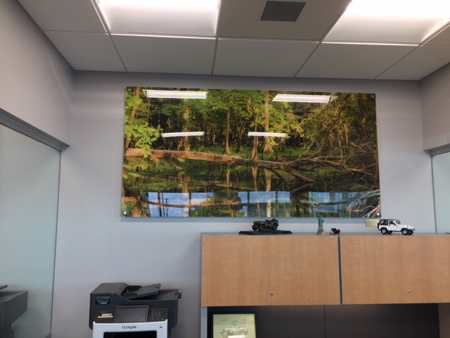 pictures on glass blue