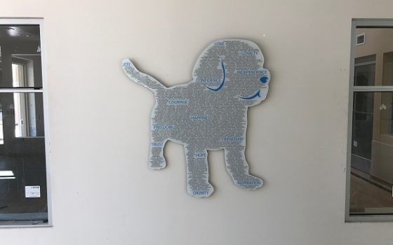 Dog Shaped Print on Acrylic Dog Shaped Print on Acrylic