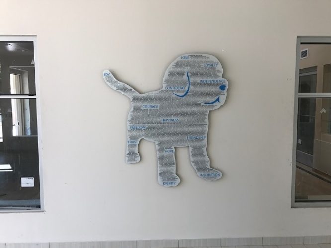 Dog Shaped Print on Acrylic Dog Shaped Print on Acrylic