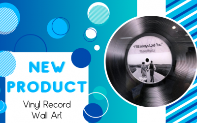 banner announcing the vinyl record wall art