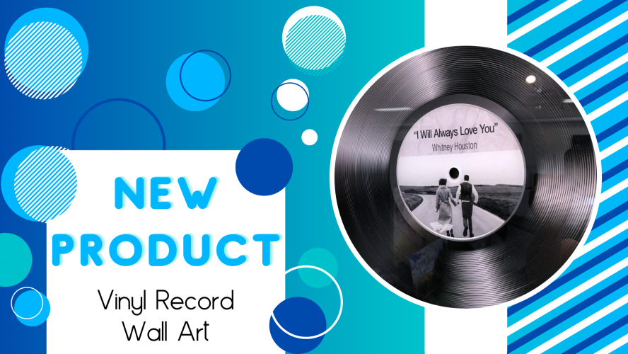 banner announcing the vinyl record wall art