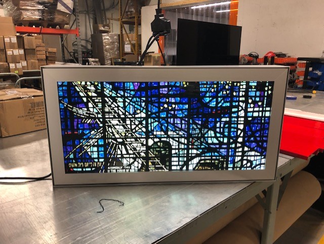 Backlit artwork shop