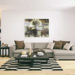 Modern minimalistic living room.