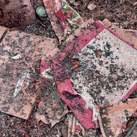 Abstract Acrylic Art Print: Hazy Trash