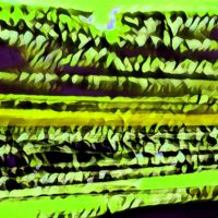 Abstract Acrylic Art Print: Lime Fence