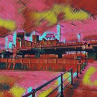 Abstract Acrylic Art Print: Canal