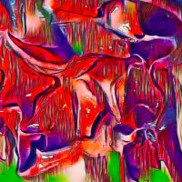 Abstract Acrylic Art Print: Bats