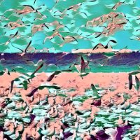 Abstract Acrylic Art Print: Bird Clan