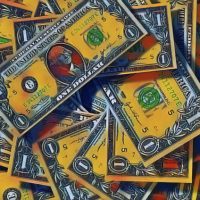 Abstract Acrylic Art Print: Blood Money