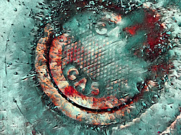 Abstract Acrylic Art Print: Blue Gas