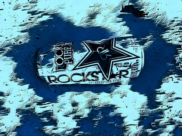 Abstract Acrylic Art Print: Blue Rock