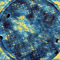 Abstract Acrylic Art Print: Blue Sphere