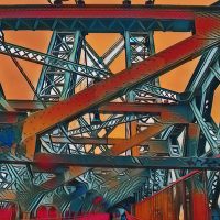 Abstract Acrylic Art Print: Bridge Power