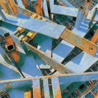 Abstract Acrylic Art Print: Build the Cottage