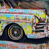 Abstract Acrylic Art Print: Cool Wheels