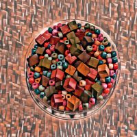 Abstract Acrylic Art Print: Crowded