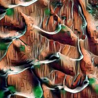 Abstract Acrylic Art Print: Vivid Terrain