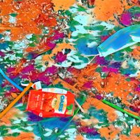 Abstract Acrylic Art Print: Fire Sheet