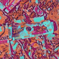 Abstract Acrylic Art Print: Food Trash