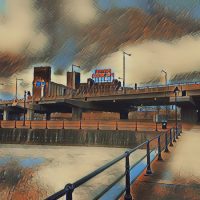 Abstract Acrylic Art Print: Landbase