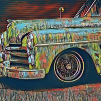 Abstract Acrylic Art Print: Let's Ride