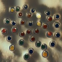 Abstract Acrylic Art Print: Lonely Dots