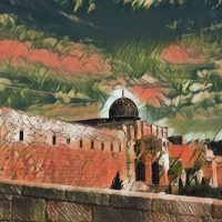 Abstract Acrylic Art Print: Painted Mosk