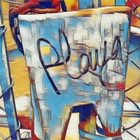 Abstract Acrylic Art Print: Playa