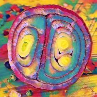 600_bigacrylic_rosy Abstract Acrylic Art Print: Visual