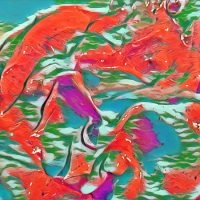 Abstract Acrylic Art Print: Salmon