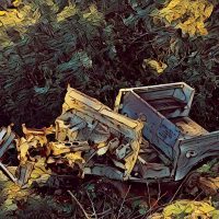 Abstract Acrylic Art Print: Smashed Truck