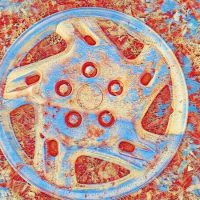 Abstract Acrylic Art Print: Wheel It