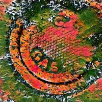 Abstract Acrylic Art Print: Fuchsia Fire