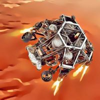 Abstract Acrylic Art Print: Cartoon Space