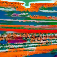 Abstract Acrylic Art Print: Orange Fumes