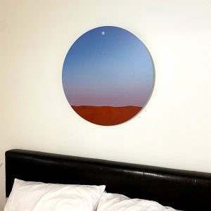 Circle Print on White Metal