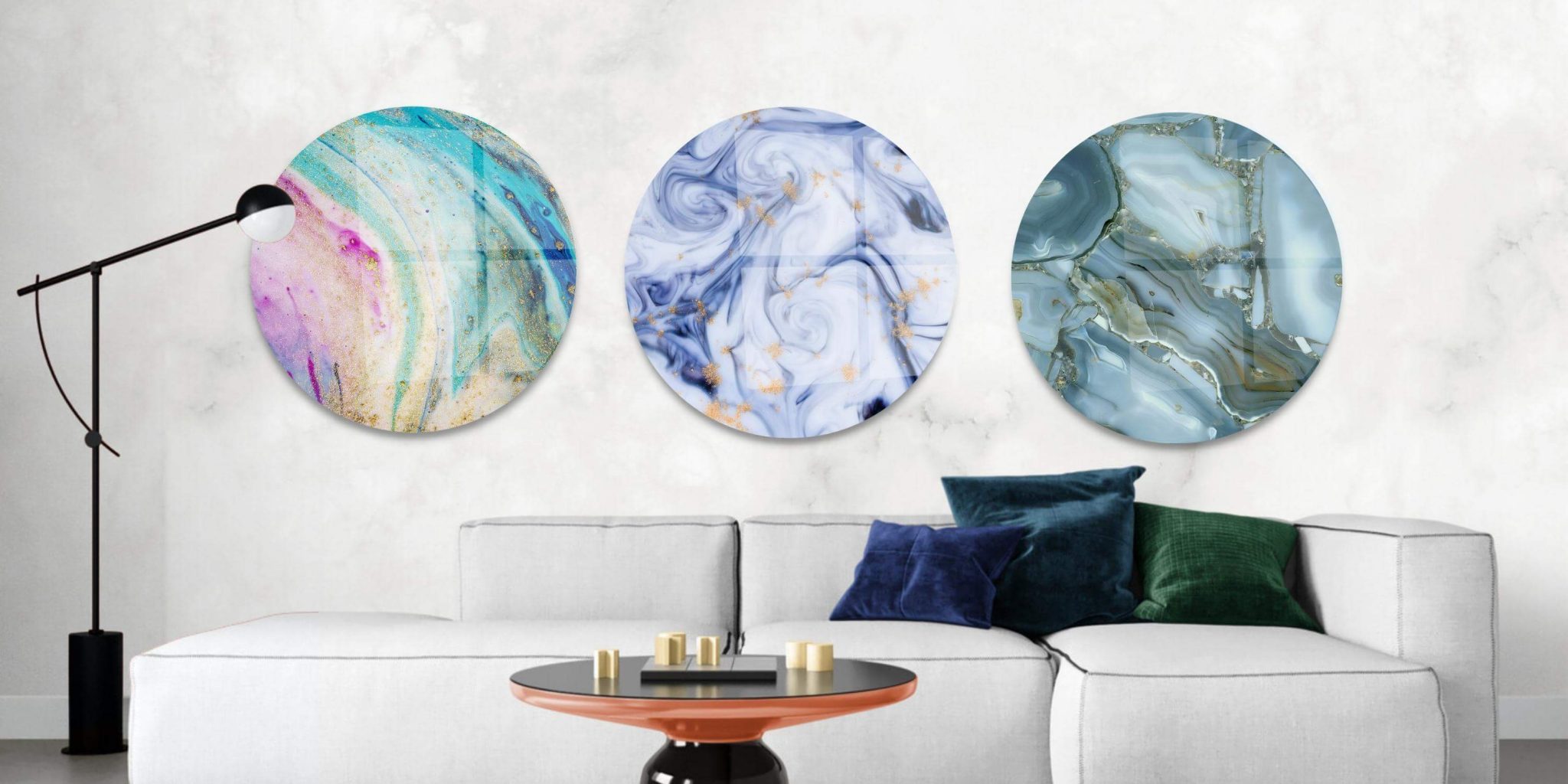 Circle Art Acrylic Prints, Photos Prints on Metal and Canvas