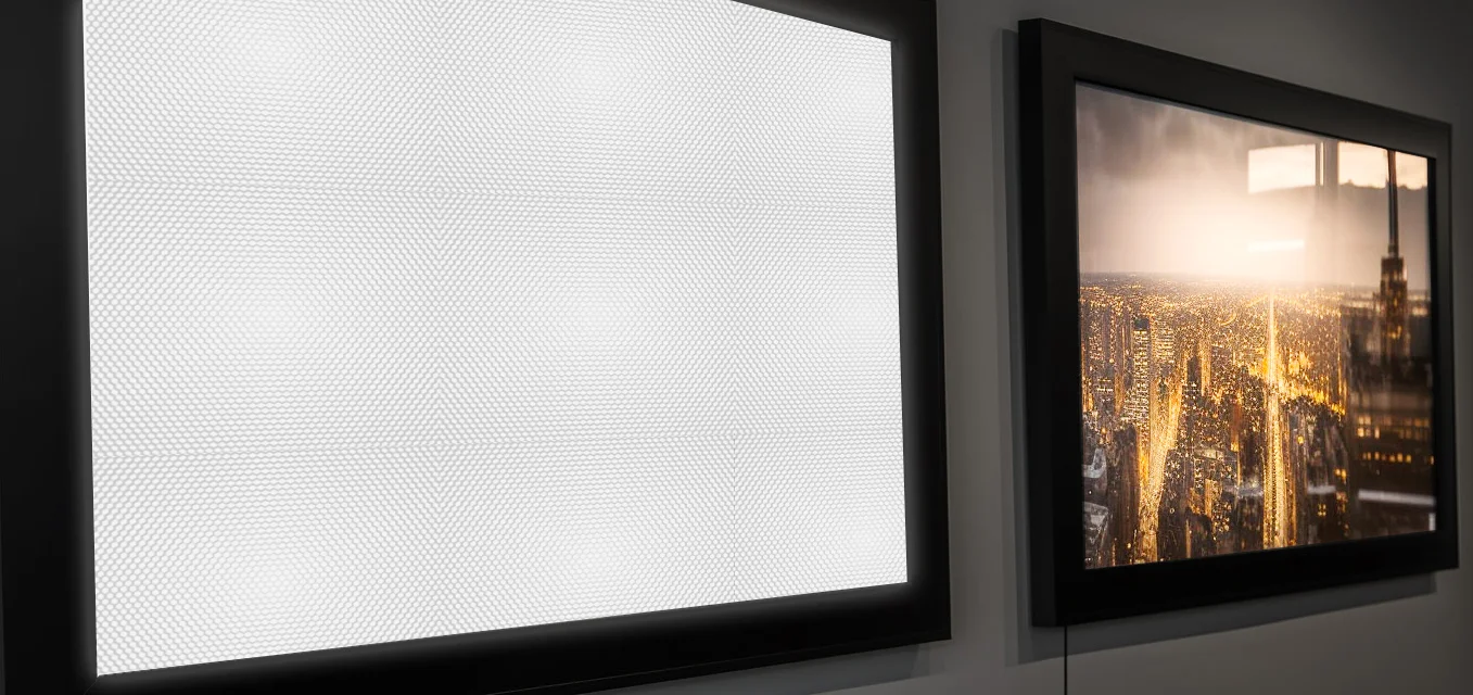 The frame are built with LED lighting for bright and even light distribution across the entire print surface. LED snap frames are highly energy-efficient compared to traditional lighting options. LED installation also offers adjustable brightness levels, allowing you to control the intensity of the illumination. This feature enables you to adapt the display to different environments or lighting conditions. LED lights consume significantly less power while providing equivalent or even superior brightness.