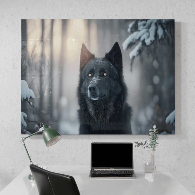 Wildlife Portraits_17_Black Wolf 2_Howl in the Dark_Desk_Mockup