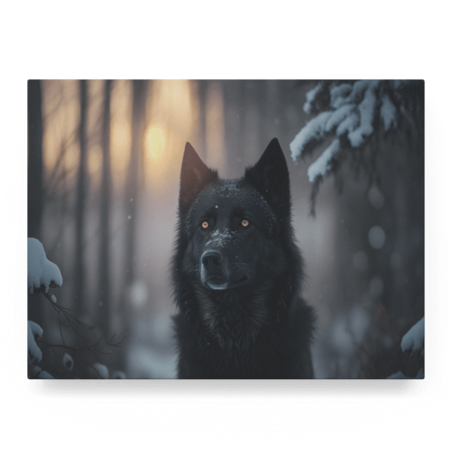 Wildlife Portraits_17_Black Wolf 2_Howl in the Dark_LED_Mockup_Float_Mockup