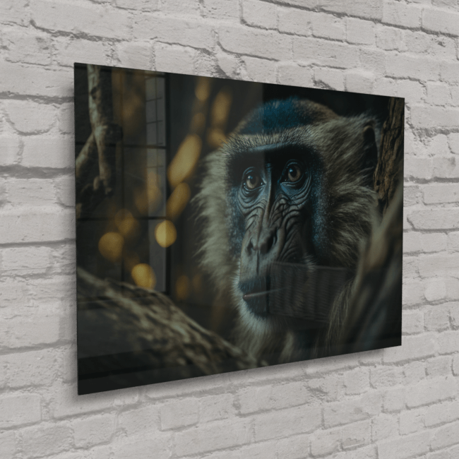 Wildlife Portraits_1_Baboon_Savannah Sage_Acrylic_Glass_Mockup