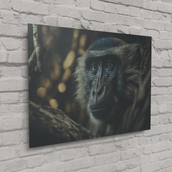 Wildlife Portraits_1_Baboon_Savannah Sage_Brushed_Metal_Mockup