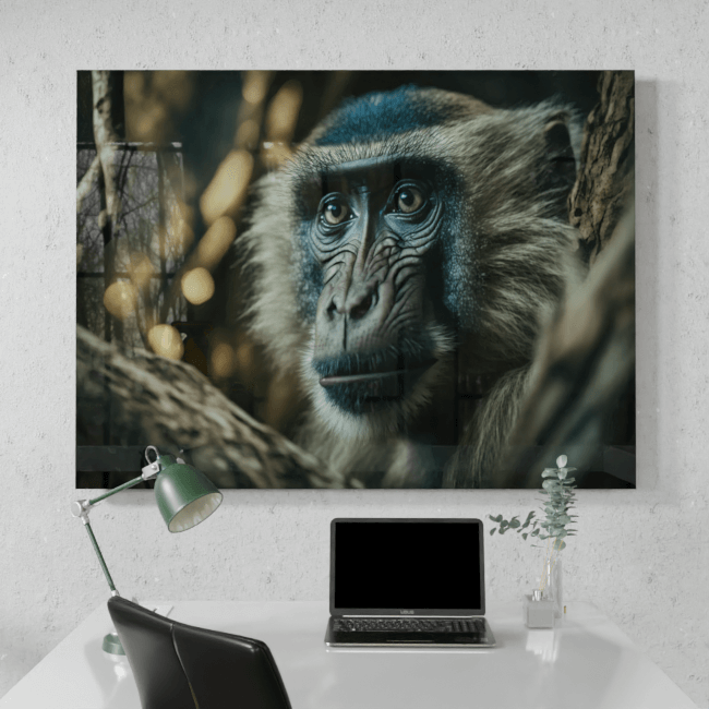 Wildlife Portraits_1_Baboon_Savannah Sage_Desk_Mockup