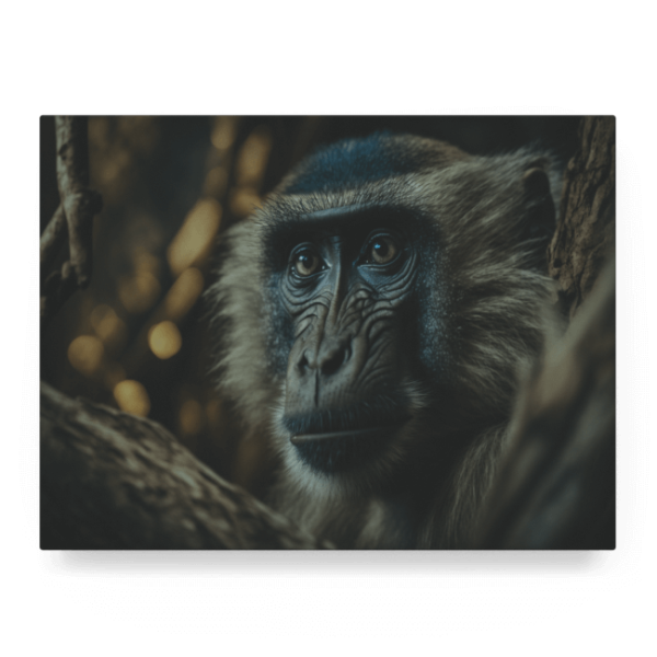 Wildlife Portraits_1_Baboon_Savannah Sage_LED_Mockup_Float_Mockup