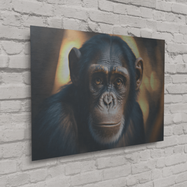Wildlife Portraits_21_Chimpanzee_Primate Playtime_Brushed_Metal_Mockup