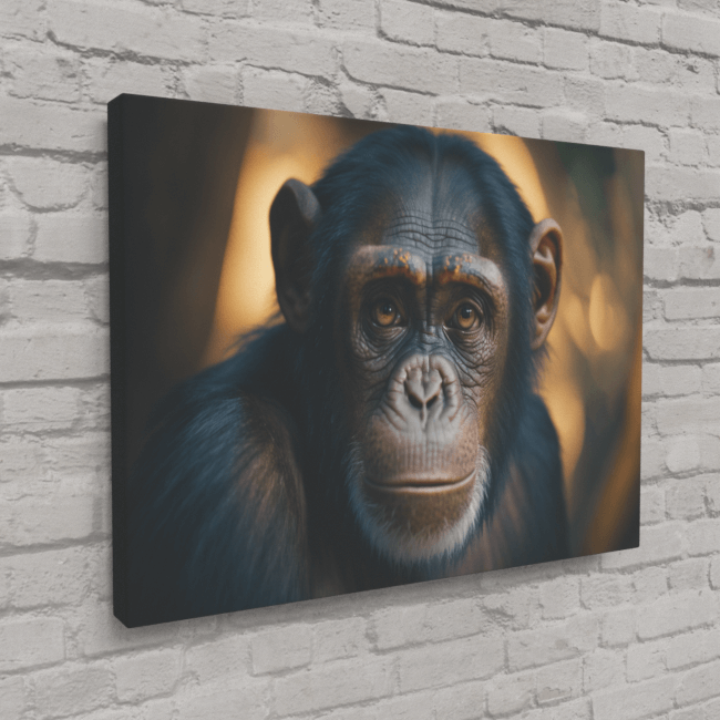 Wildlife Portraits_21_Chimpanzee_Primate Playtime_Canvas_Mockup