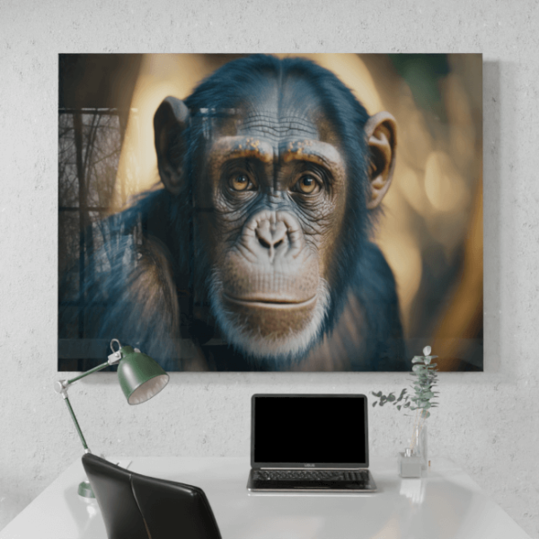 Wildlife Portraits_21_Chimpanzee_Primate Playtime_Desk_Mockup