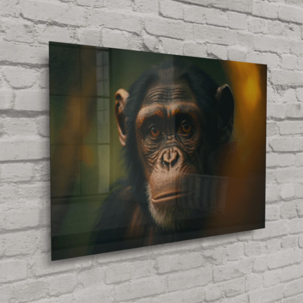 Wildlife Portraits_23_Chimpanzee 3_Chimp Chat_Acrylic_Glass_Mockup